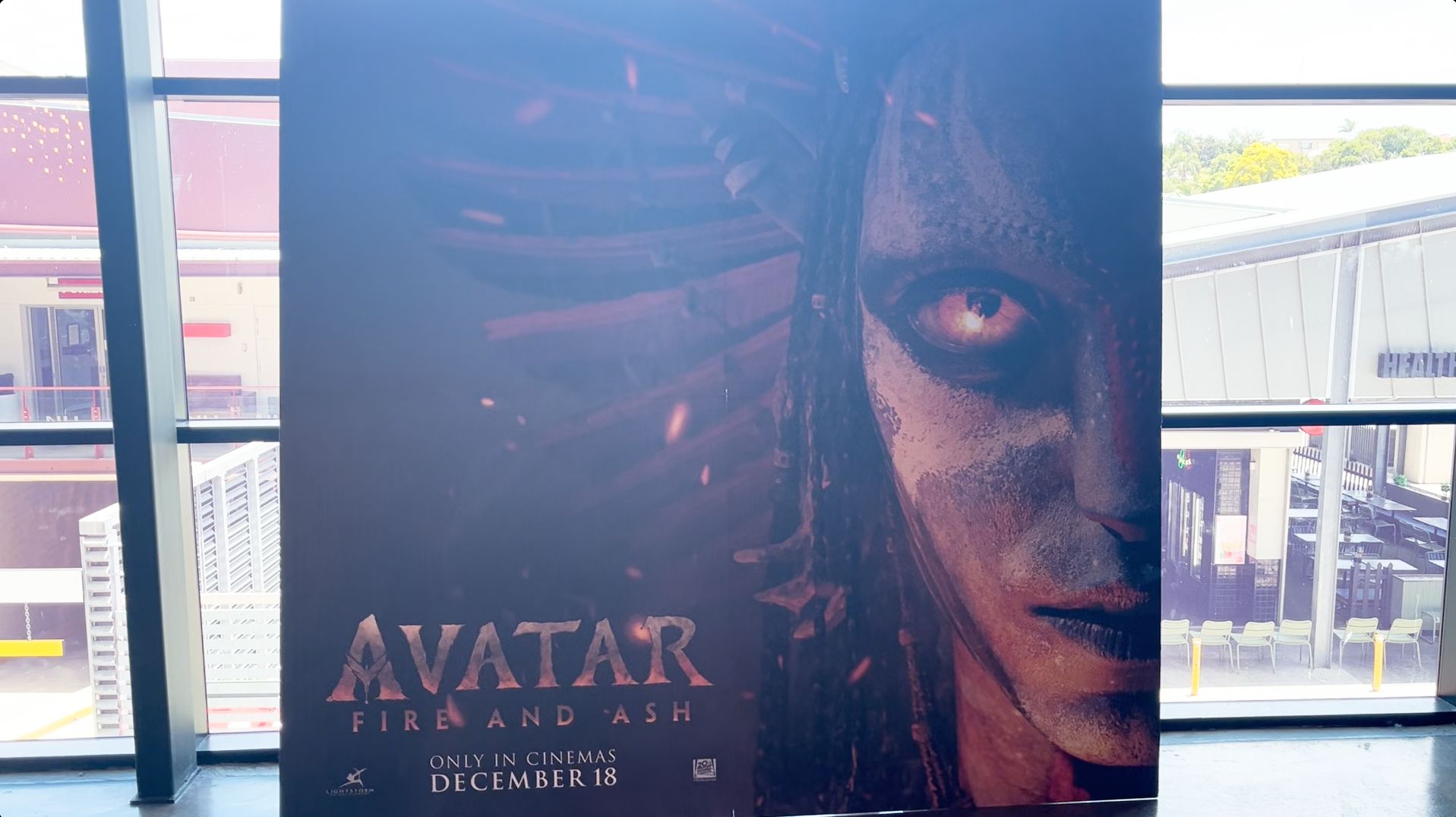 Cinema standee for Avatar: Fire & Ash