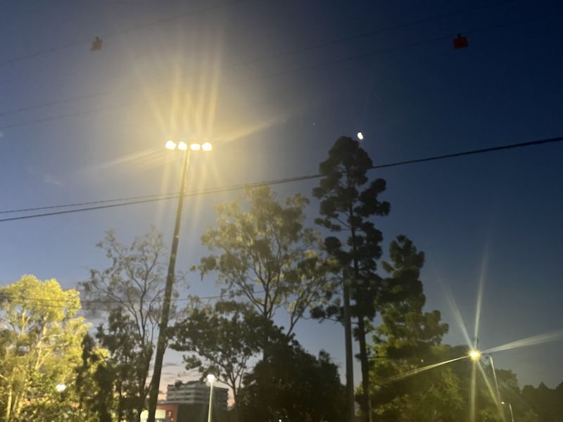 Stadium Lights at night